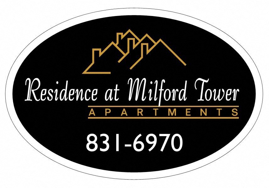 the logo of the residence at mitford tower apartments
