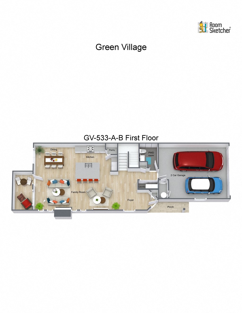 a typical floor plan of green village