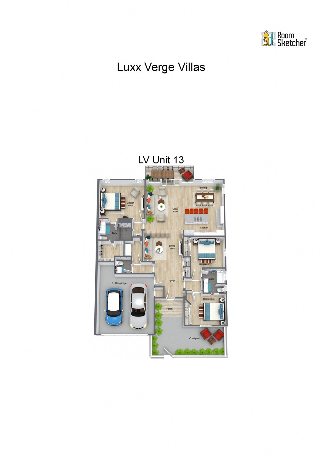 a floor plan of luv vogue villas lv unit 13