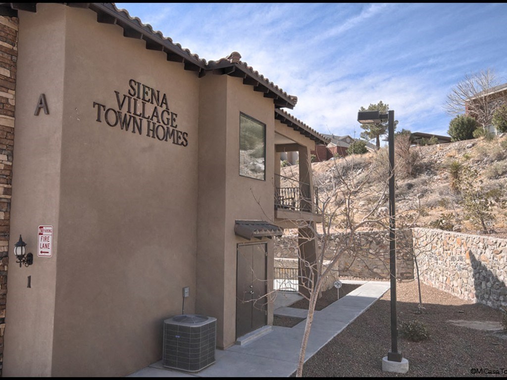 the front of the town homes building