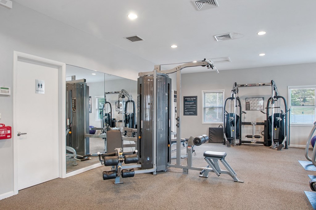 the gym at the preserve at green valley apartments in green valley ga