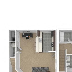 2 Bedroom, 1.5 Bath 1,008 sq. ft.