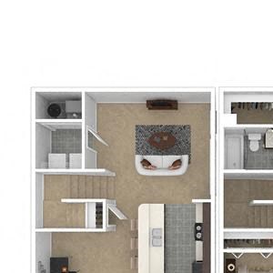 3 Bedroom, 2.5 Bath 1,164 sq. ft.