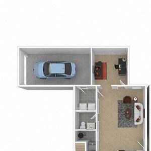 3 Bedroom, 2.5 Bath 1,296 sq. ft.