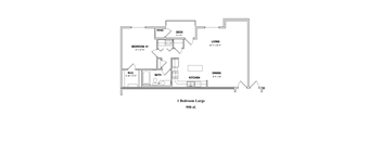 1 Bed/1 Bath 2nd Floor