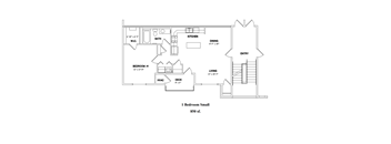 1 Bed/1 Bath 1st Floor Small ADA