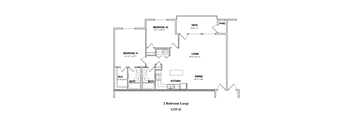 2 Bed/2 Bath 3rd Floor Cathedral