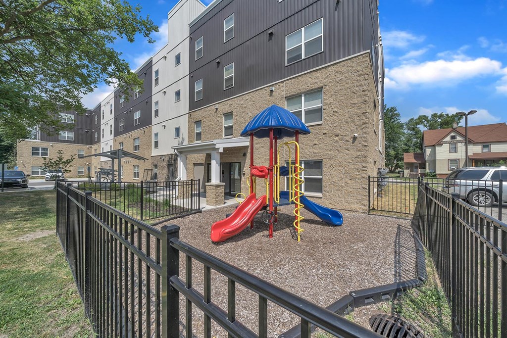 our apartments have a playground with slides for kids