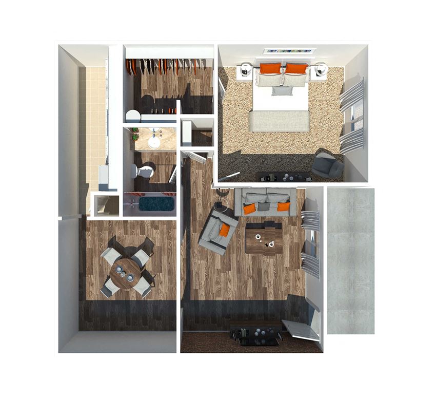 1 Bedroom, 1 Bathroom