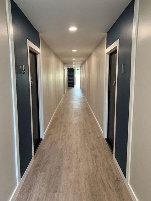 Hallway at Federal Apartments, Los Angeles, California