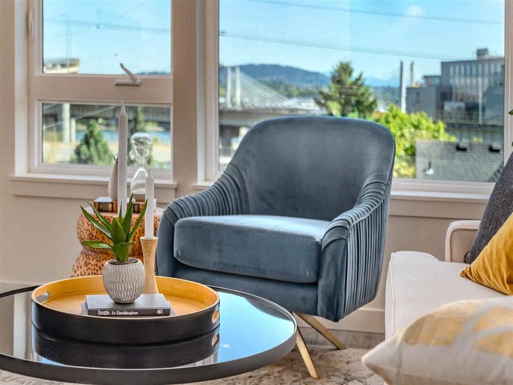 City and mountain views at Acqua Apartments.