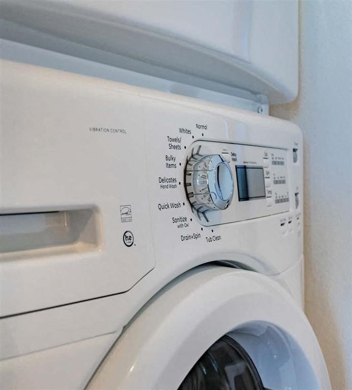 In unit laundry at Acqua Apartments.