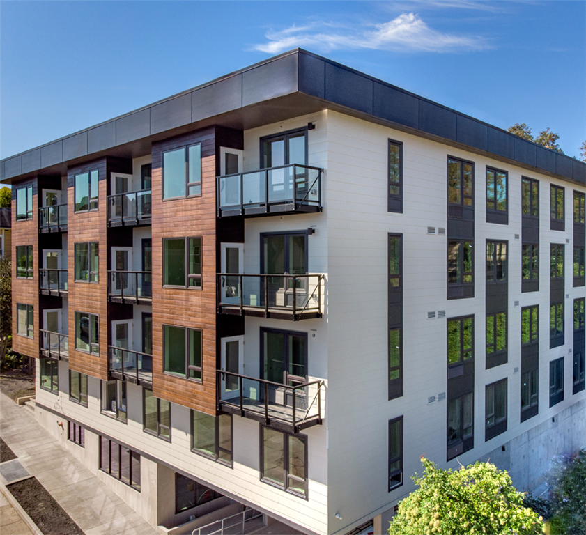 Private patios and balconies at Acqua Apartments.