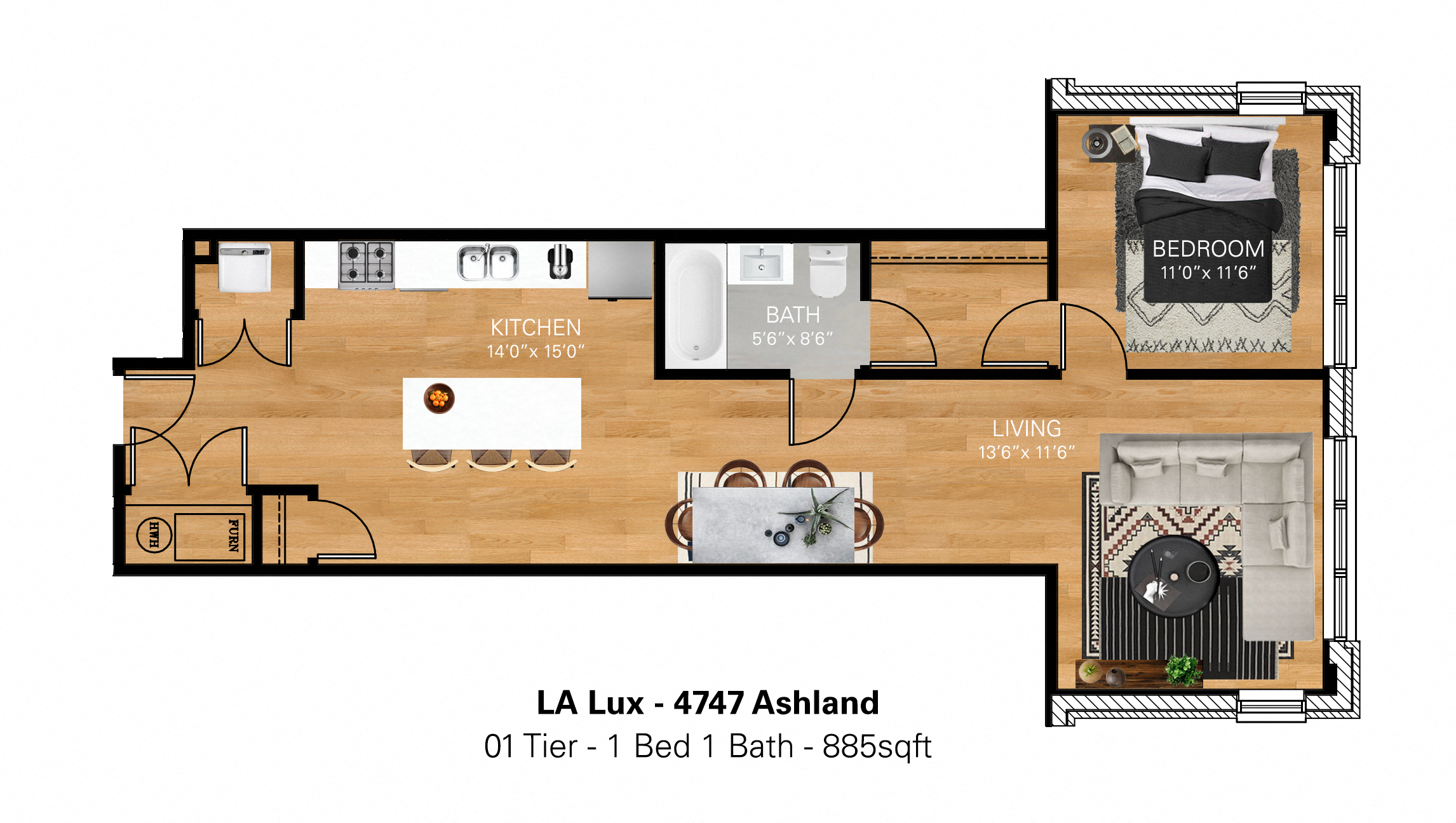 4747 Ashland - 1 bed 1 bath - 01 tier