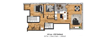2 Bedroom - 2 Bathroom