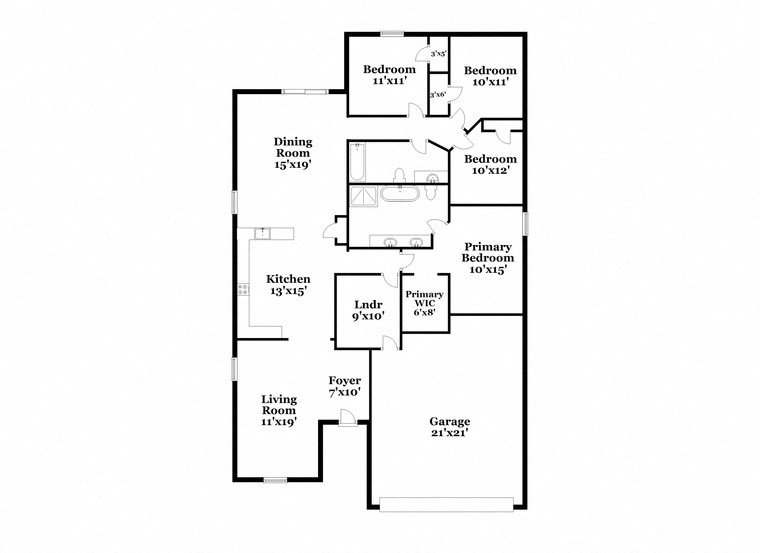 a floor plan of a house with two floors and a garage