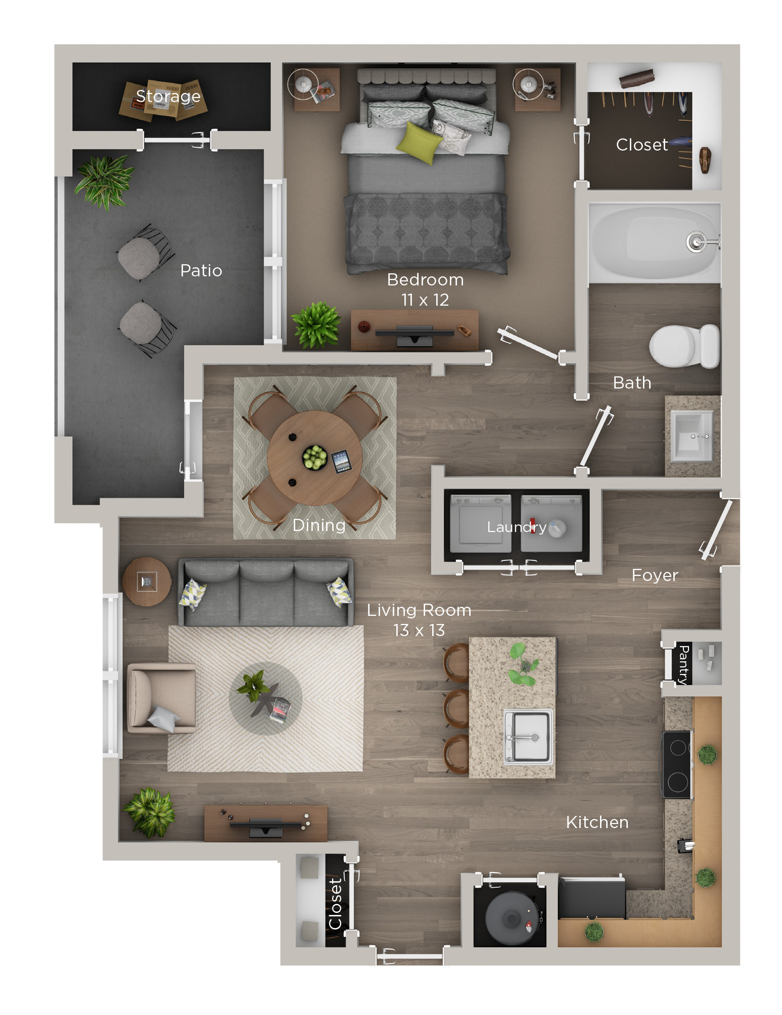 A1 Floorplan Renovated with Garage