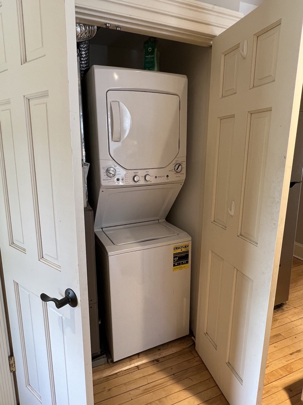 the laundry room has a washer and dryer in it