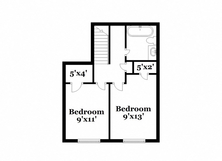 floor plan of a 555 sq ft home with a bedroom and a bathroom