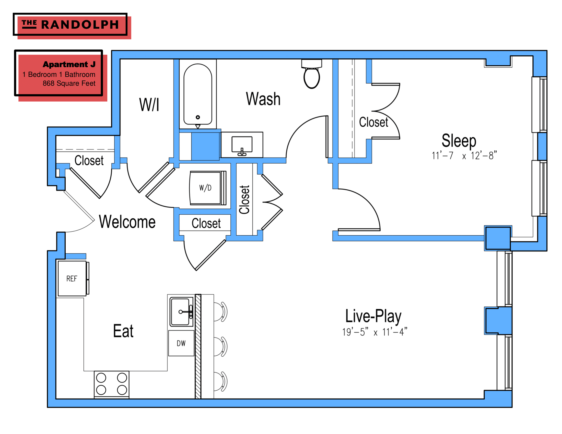 1 Bed 1Bath JK