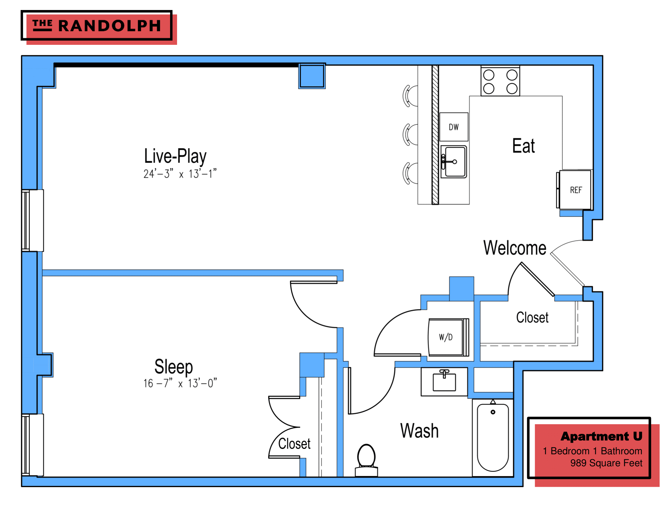 1 Bed 1Bath HU