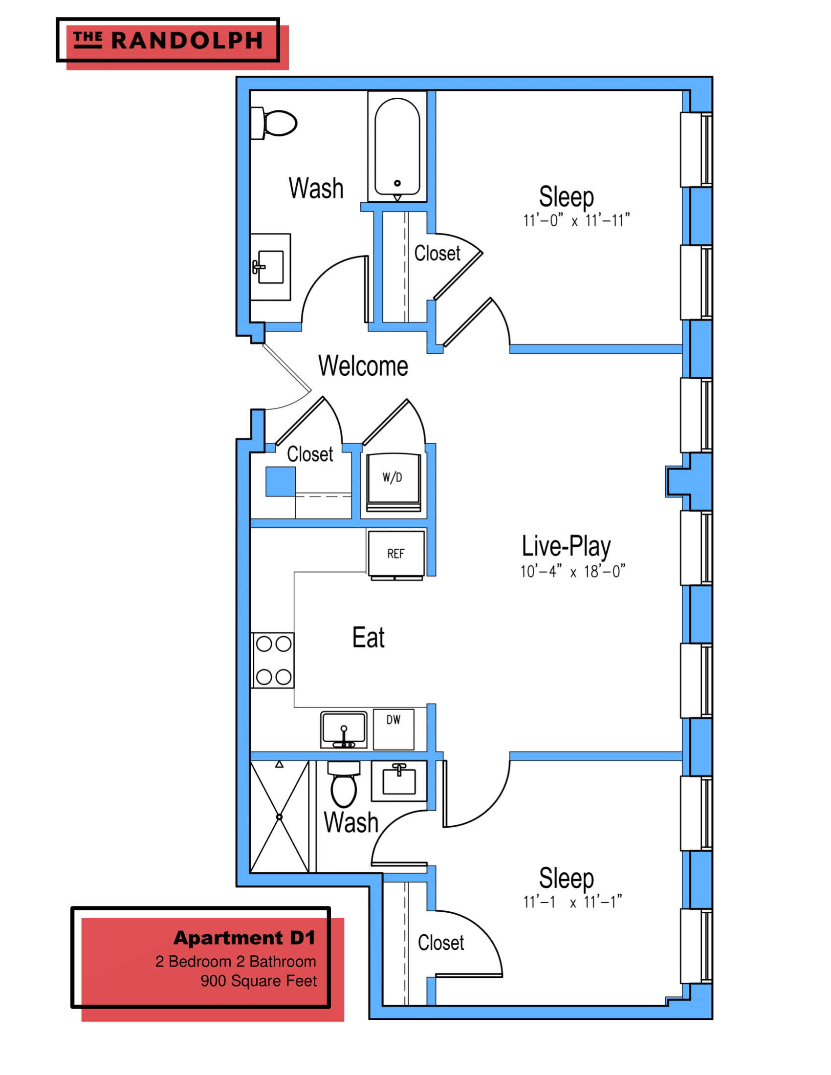 2Bed 2Bath D