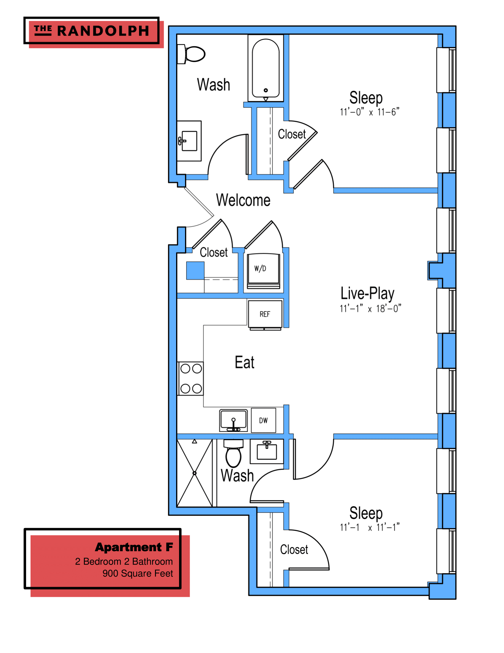 2Bed 2Bath F