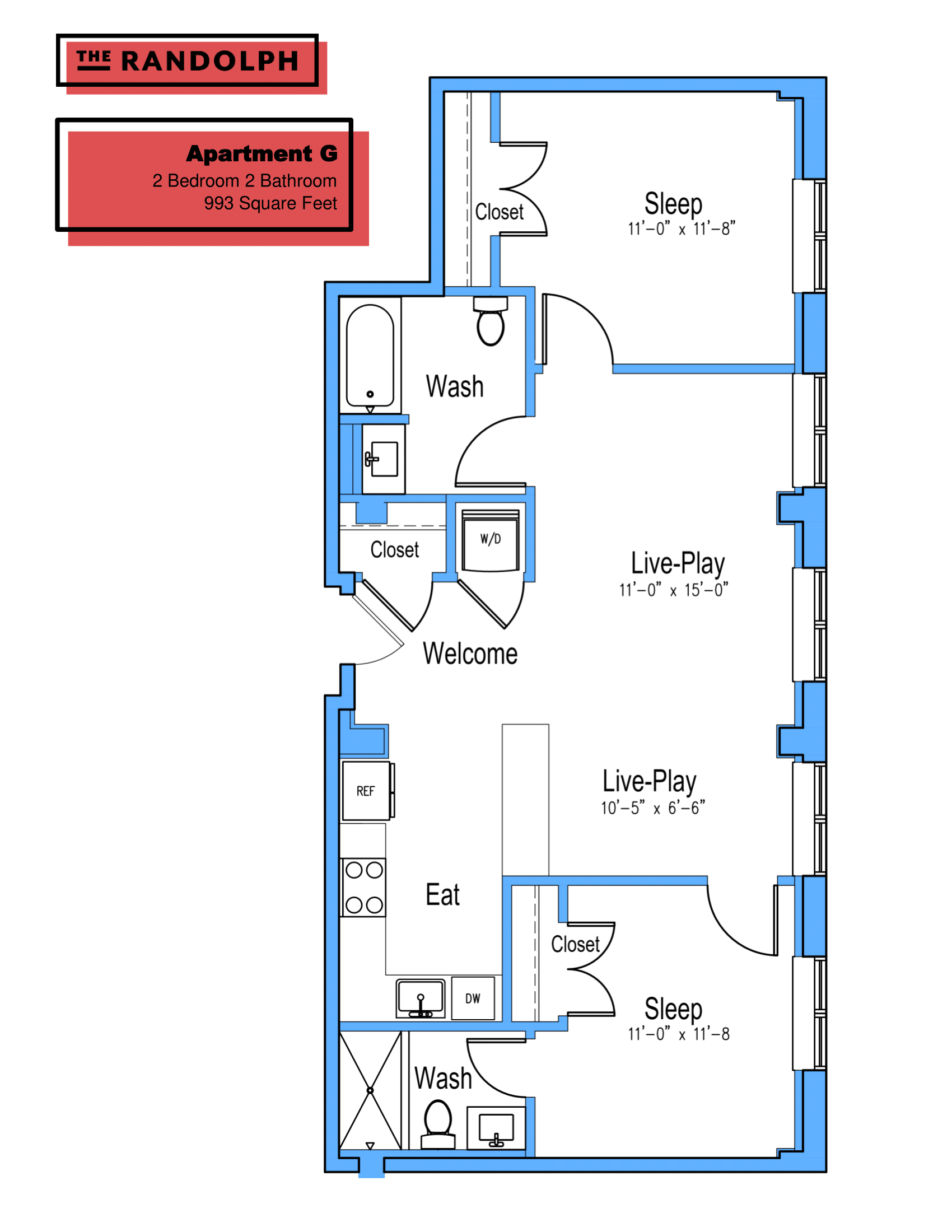 2Bed 2Bath G