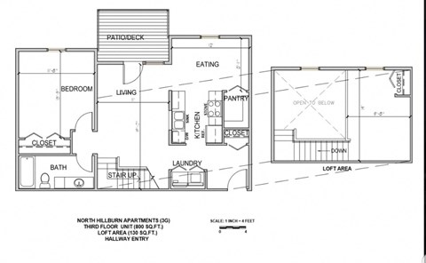 the floor plan of the second level of the house
