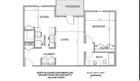 floor plan of the second level of the renovated home