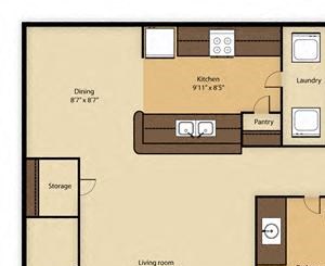 2 Bed 2 Bath