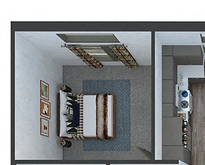 broadway 2 bedroom, 2 bath. L-shaped kitchen with island and pantry. Coat closet in entry hallway. double vanity bath and standalone shower in master. linen closets. washer/dryer. patio/balcony