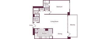 1 Bedroom, 1 Bath 914 SF A5 at Crystal Square, Virginia, 22202