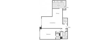 1 Bedroom, 1 Bath 916 SF A6 at Crystal Square, Arlington