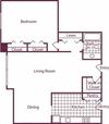 1 Bedroom, 1 Bath 905 SF A7R 1 Bedroom, 1 Bath 905 SF A7R at Crystal Square, Arlington, Virginia
