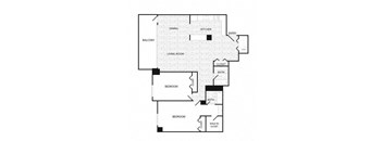 2 Bedroom, 2 Bath 1492 SF B3 at Crystal Square, Arlington, Virginia