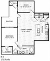 1 Bed, 1 Bath, Study - B3 Luxury 1 Bedroom Woodbridge VA Apartments