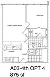 1 Bedroom + Loft, 1 Bath 875 SF A3L