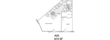 1 Bedroom, 1 Bath 868 SF A5