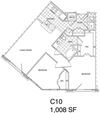 2 Bedroom, 2 Bath 1000 SF C10