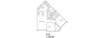 2 Bedroom, 2 Bath 1101 SF C12