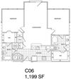 2 Bedroom, 2 Bath 1199 SF C6