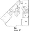 2 Bedroom + Den, 2 Bath 1359 SF D4