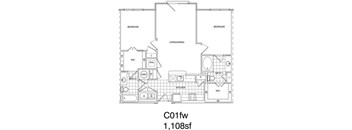 2 Bedroom, 2 Bath 1108 SF KC1.5