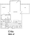 2 Bedroom, 1 Bath 964 SF KC161