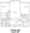 2 Bedroom + Loft, 2 Bath 1257 SF KC1L1