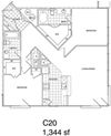 2 Bedroom, 2 Bath 1344 SF KC20
