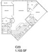 2 Bedroom, 2 Bath 1103 SF KC23