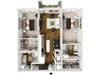 The Newton Floor Plan The Newton Floor Plan at The Lincoln, North Carolina