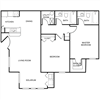 2 bed 2 bath straight 2D floorplan 2 bed 2 bath straight 2D floorplan_Hampton Point Apartments, Port Charlotte, FL